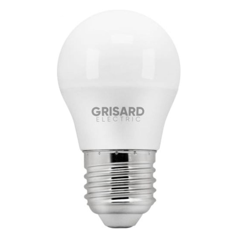 Лампа светодиодная GRISARD ELECTRIC G45 Е14 7Вт 4000К 220В, Нейтральный белый свет 100 шт